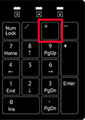 テンキーの掛ける（×）の入力方法