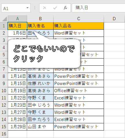 表をクリックした画像