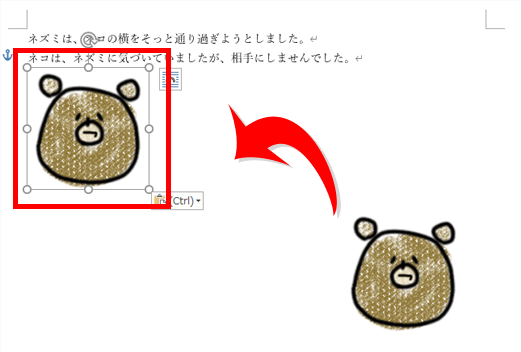 画像をコピーした画像