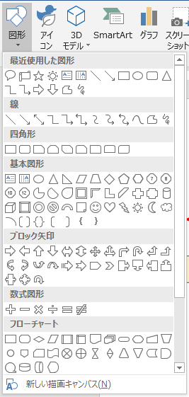 図形のメニュー