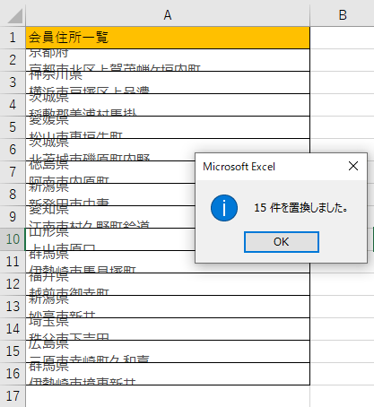 改行された画像