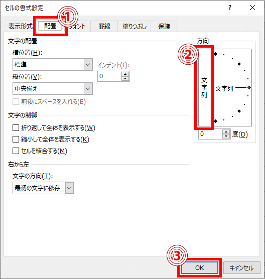 方向を縦書きに変える画像