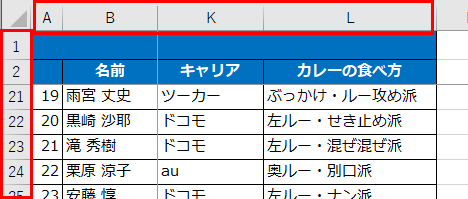 行と列を同時に固定できた