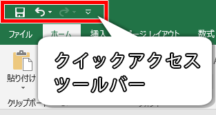 クイックアクセスツールバーの場所