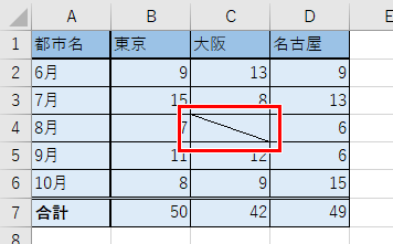 斜線を引けた画像