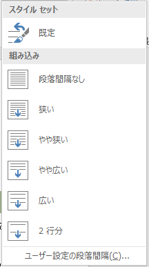 間隔の一覧