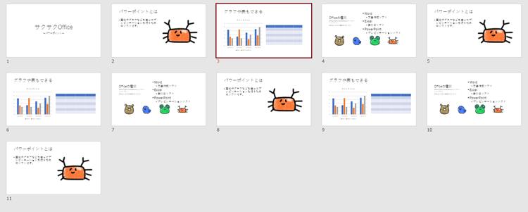 スライド一覧の表示モード