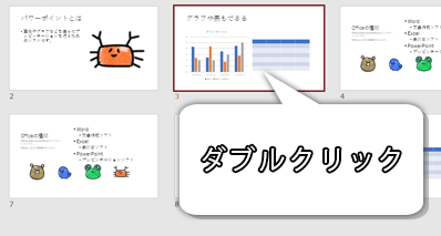 スライドをダブルクリックした画像
