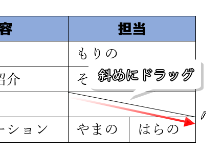 Word ワード 表の罫線を引く 消す方法 斜線の引き方も もりのくまのサクサクoffice