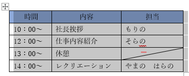 Word ワード 表の罫線を引く 消す方法 斜線の引き方も もりのくまのサクサクoffice