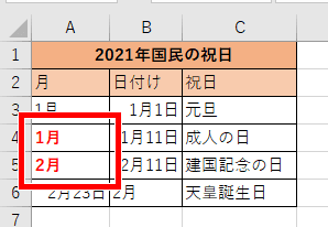 上下のセルが入れ替えられた画像