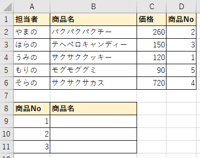 MATCH関数＆INDEX関数の練習問題