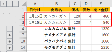 内訳を表示した画像