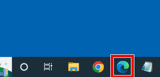 タスクバーのWindows Edge
