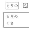 文字を四角で囲むイメージ