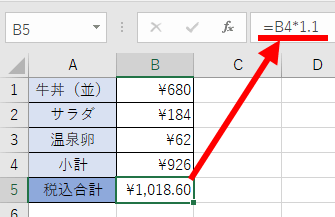 消費税の計算式