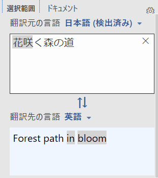 翻訳機能で英語の勉強をする画像