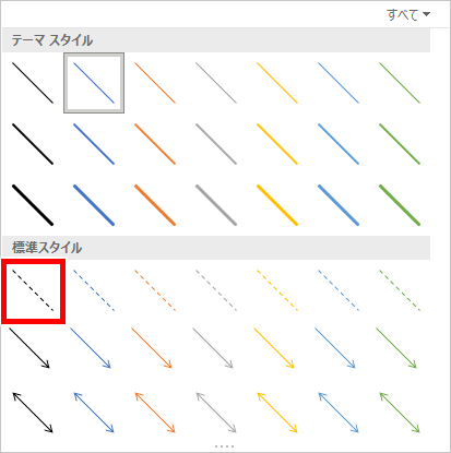 点線のスタイルを選ぶ